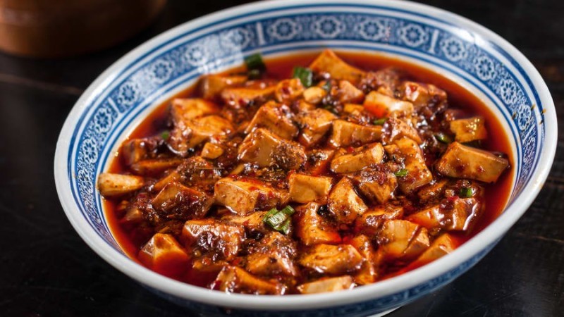 Đậu hũ sốt cay Tứ Xuyên