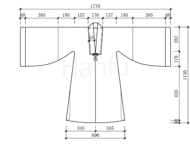 Hanfu Making (4) - Các mẫu cắt &amp; may Beizi