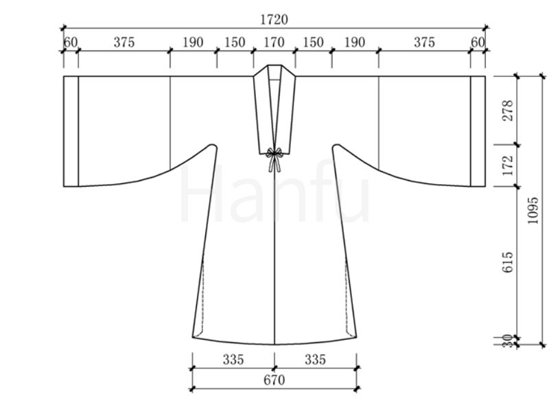 Hanfu Making (4) - Các mẫu cắt &amp; may Beizi