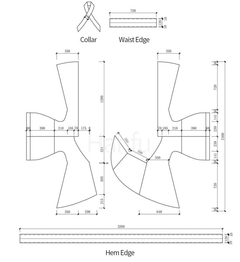 Hanfu Making (6) - Các mẫu cắt &amp; may Quju