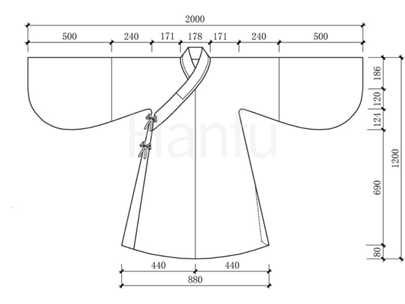 Hanfu Making (2) - Mẫu cắt &amp; may Aoqun