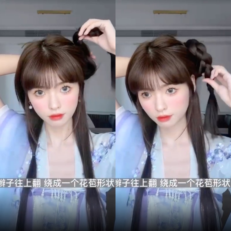 Hanfu Hair: Làm kiểu tóc cổ trang búi hai bên
