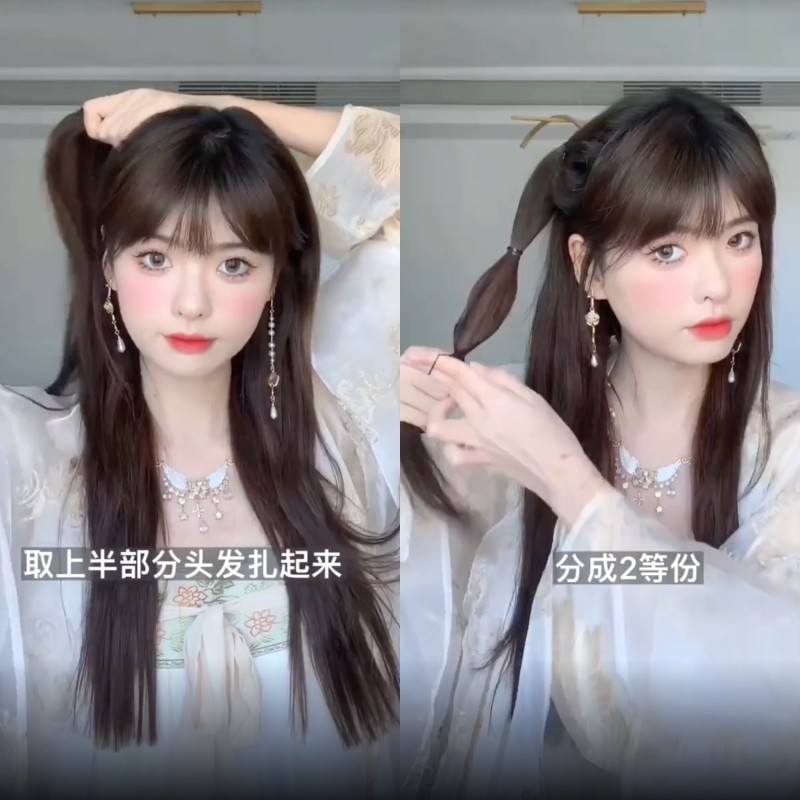 Hanfu Hair: Làm tóc cổ trang đơn giản dễ thương năng động