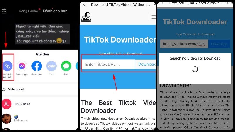 Sử dụng website Downloaderi.com