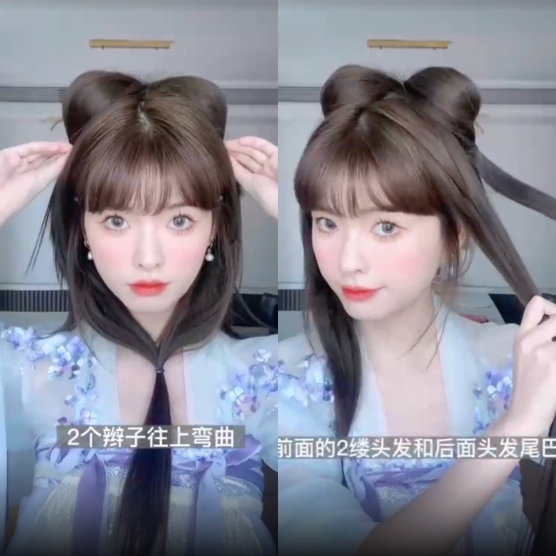 Hanfu Hair: Làm tóc cổ trang Hằng Nga đơn giản dễ thực hiện