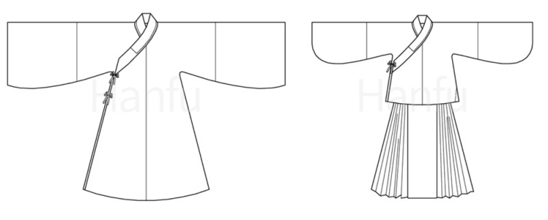 Hanfu Making (13) - Các mẫu cắt &amp; may Hanfu cải tiến