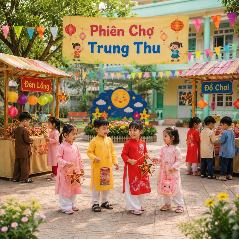 Ý tưởng tổ chức lễ hội Trung Thu với các gian hàng chợ quê
