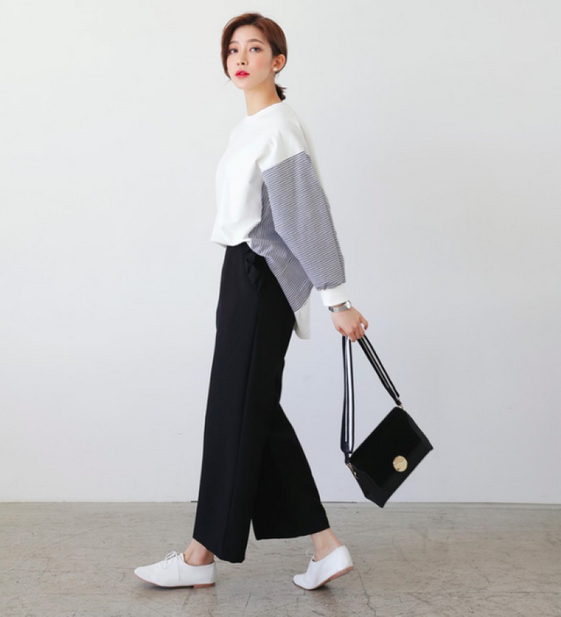 Phối đồ với áo len form rộng