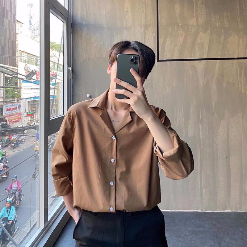 Cách phối đồ với áo sơ mi form rộng nam