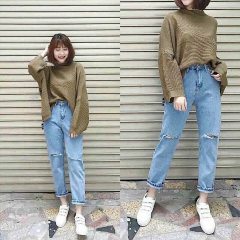 Áo form rộng mặc với quần baggy