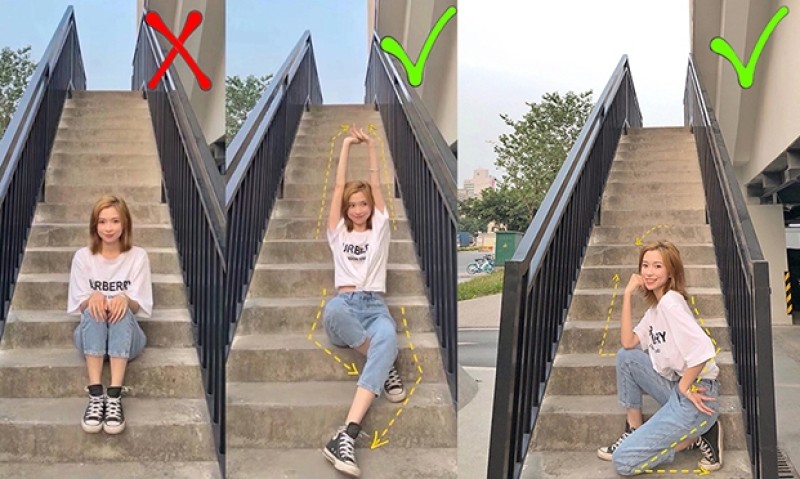 Các cách ngồi tạo dáng chụp