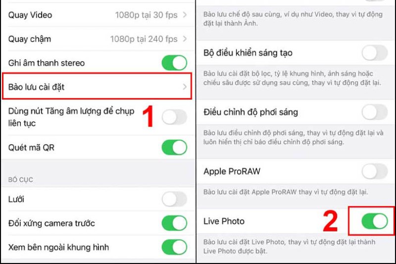 Tắt tiếng chụp ảnh iPhone