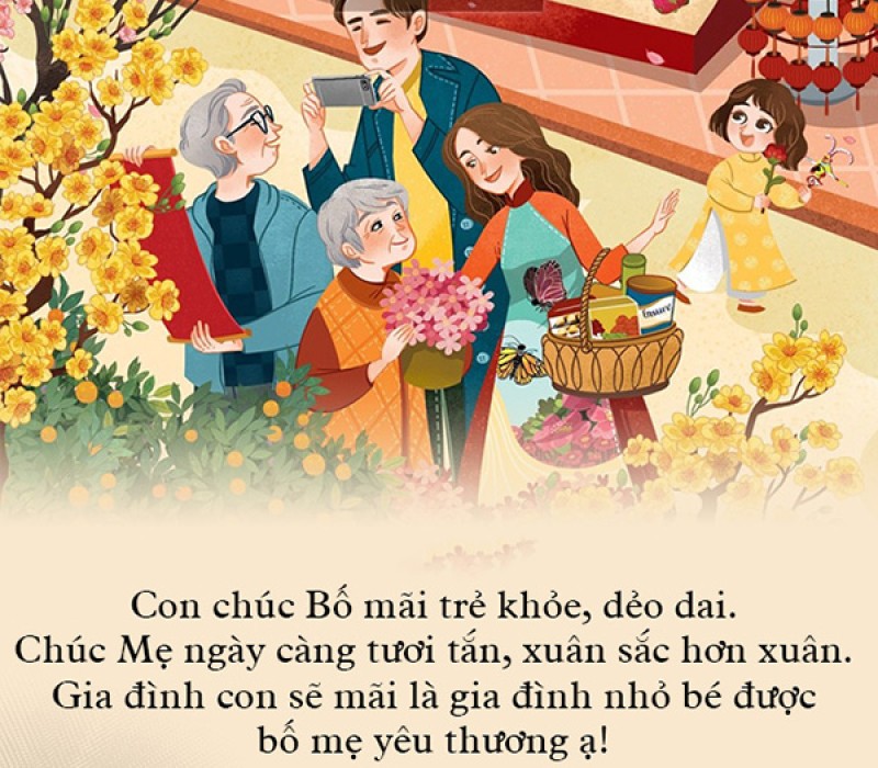 1001 Lời chúc tết bố mẹ 
