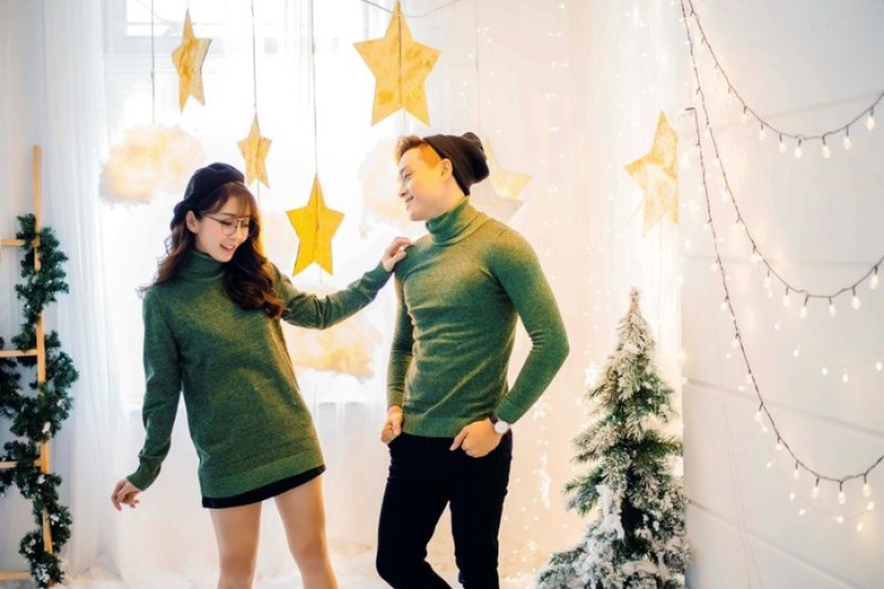 Tông xanh cũng đẹp không kém nhé!