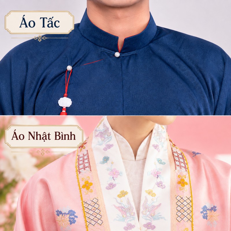 Phân biệt cổ Áo Tấc và cổ Áo Nhật Bình