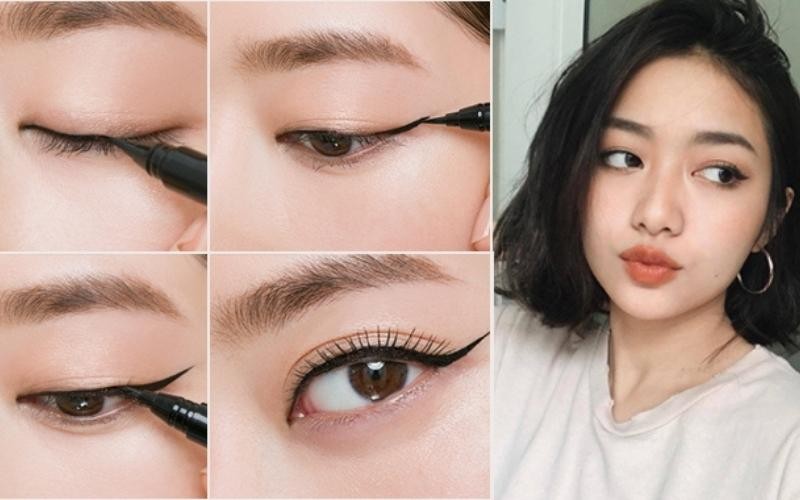 Vẽ eyeliner kiểu Cat-Eye