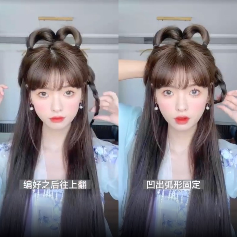 Hanfu Hair: Làm tóc cổ trang Hằng Nga