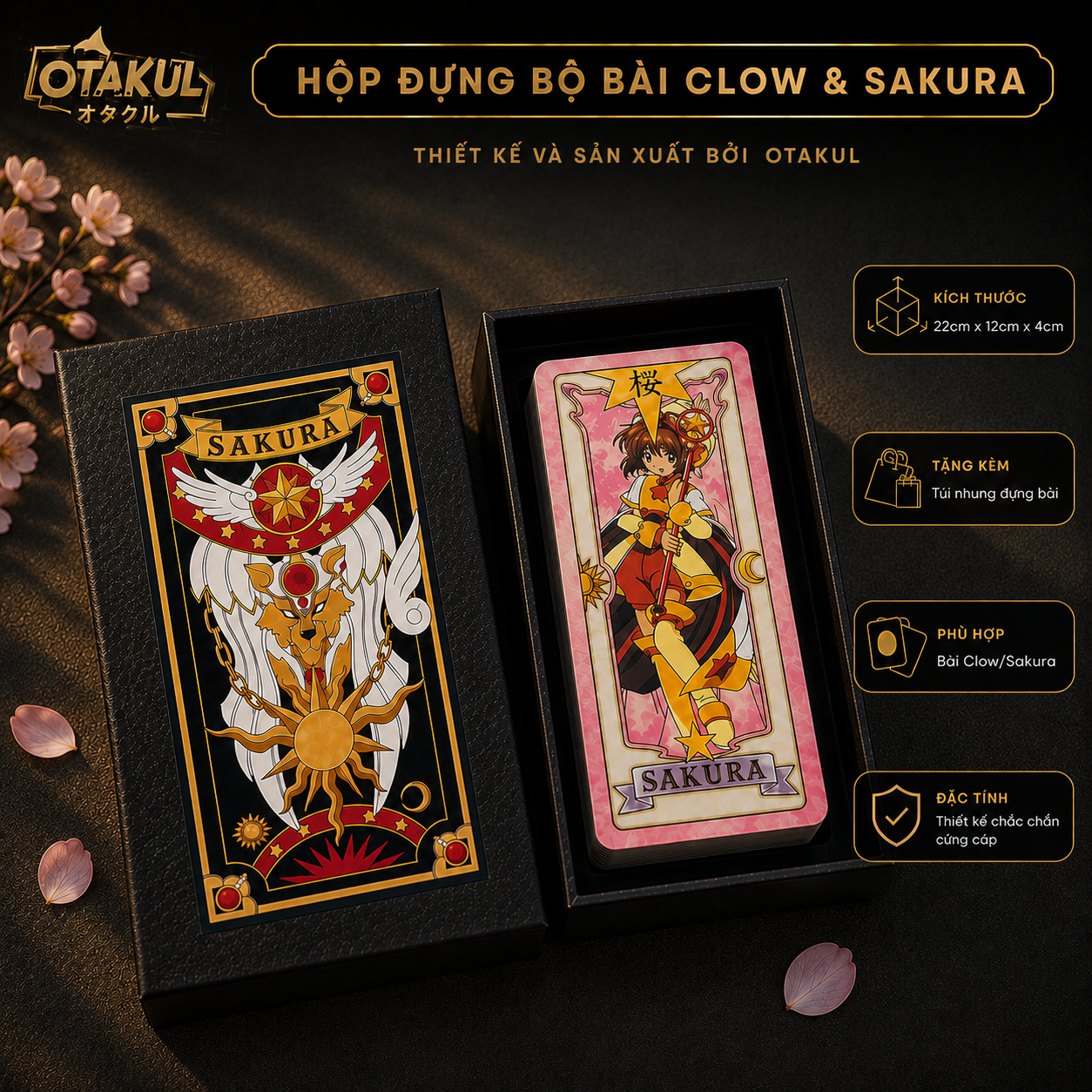 Hộp đựng bài Tarot cao cấp với bộ bài bên trong