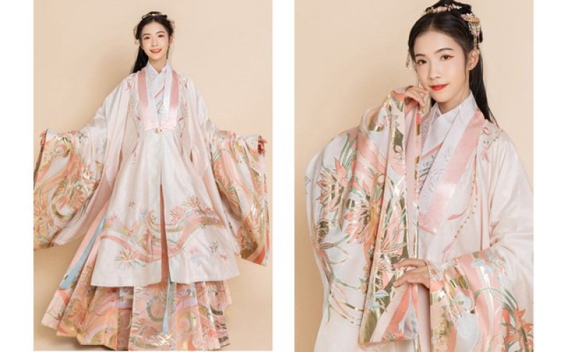 Mẫu may Hanfu (1) - Sơ đồ cắt &amp; tạo hình Pifeng