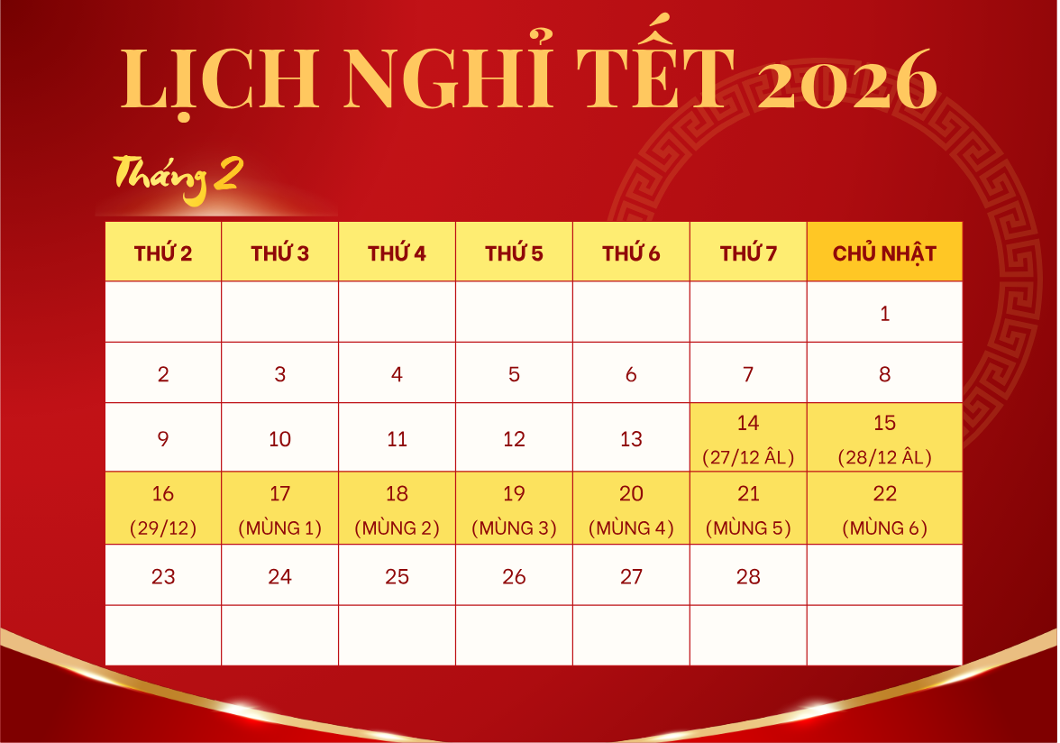 BBCOSPLAY Lịch Nghỉ Tết Nguyên Đán 2026 Mấy Ngày? Khi Nào Nghỉ Tết Nguyên Đán?