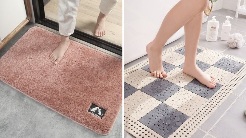 Nên kiểm tra chất liệu thảm trước khi giặt