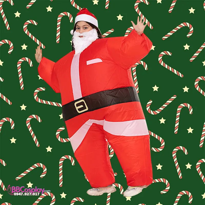 mascot ông già noel bơm hơi cũng là một sự lựa chọn phù hợp cho đêm giáng sinh 