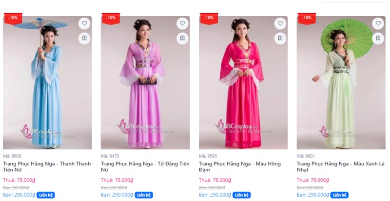 top những trang phục hằng nga xinh nhất tại bbosplay