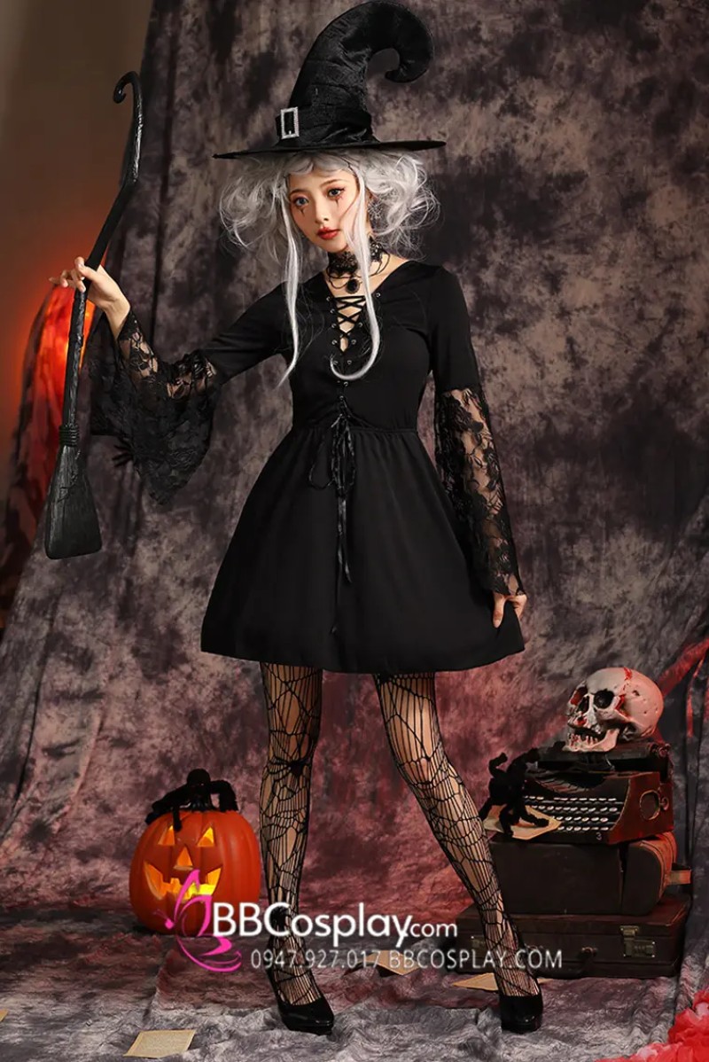 Đầm Gothic Sexy Hoá Trang Phù Thuỷ Trung Cổ Châu Âu vừa uy nghiêm vừa quyến rũ