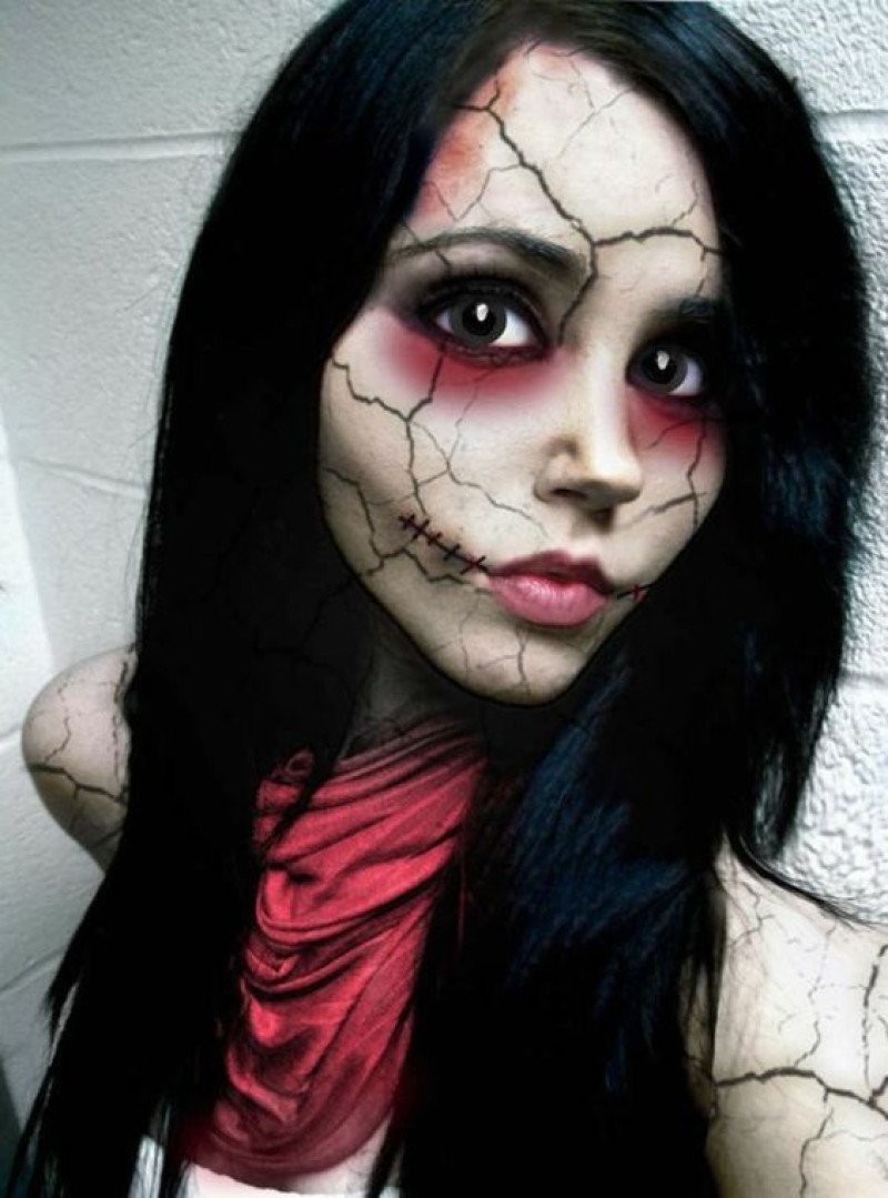 xác sống cách trang điểm đầy đáng sợ trong đêm halloween