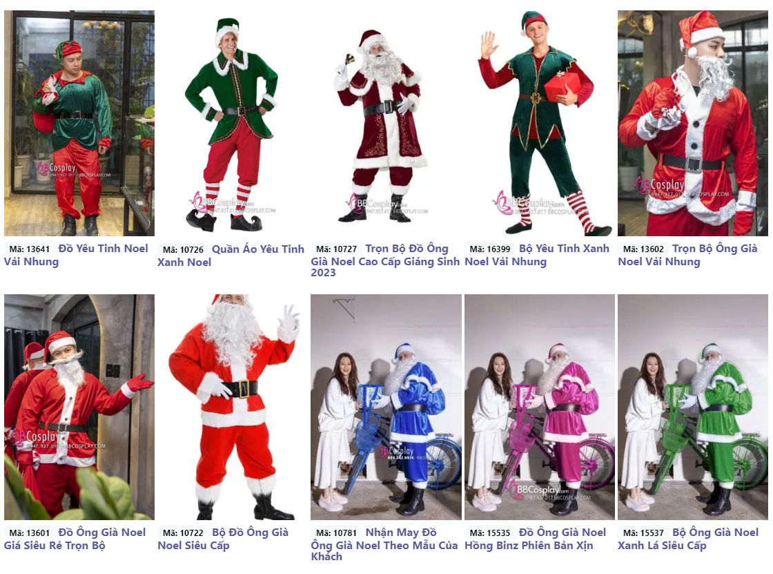 những bộ đồ ông già noel hot tại bbcosplay