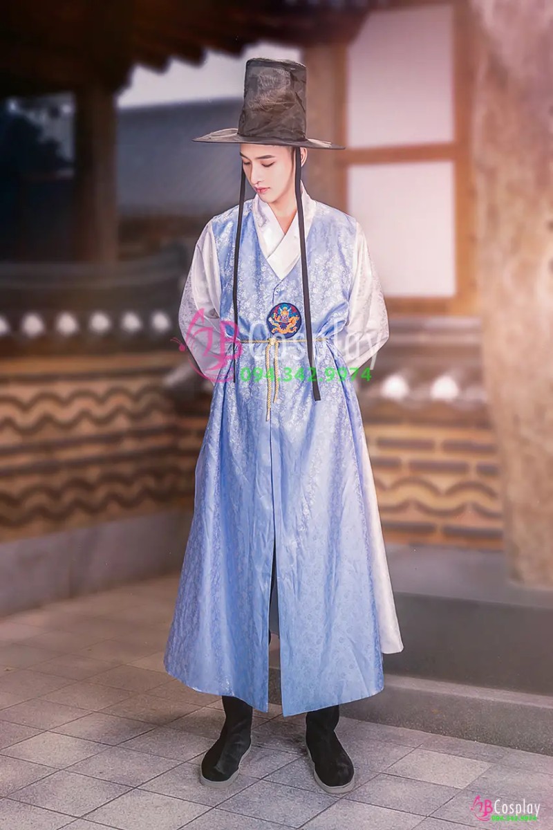 Hanbok Nam - Trang Phục Hàn Quốc Nam Xanh