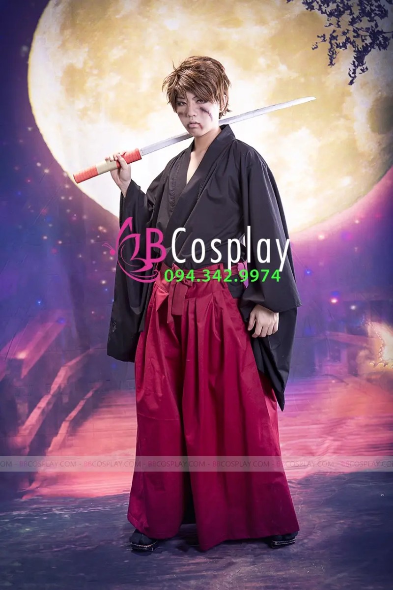 Hakama Nam Đỏ Đen cool ngầu
