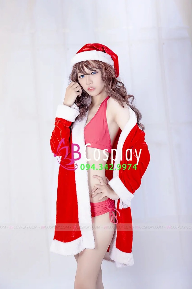 áo choàng noel ngắn ngang đùi