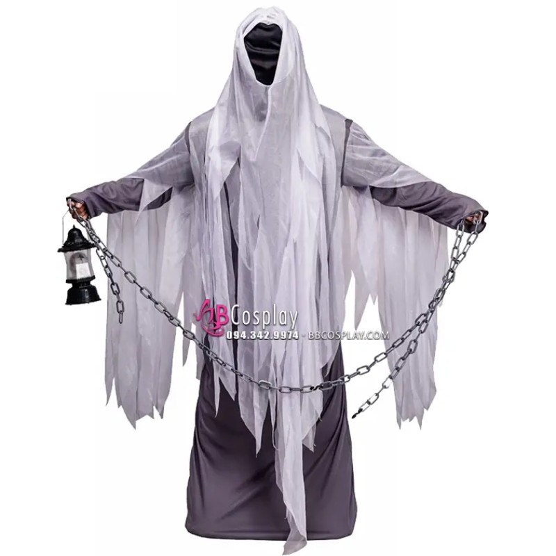 trang phục ma đốt đèn halloween