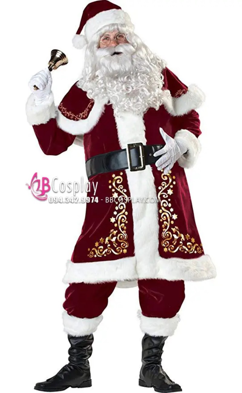 trang phục đỏ mận , màu trầm hơn thích hợp cho ông già noel không thích màu sặc sỡ