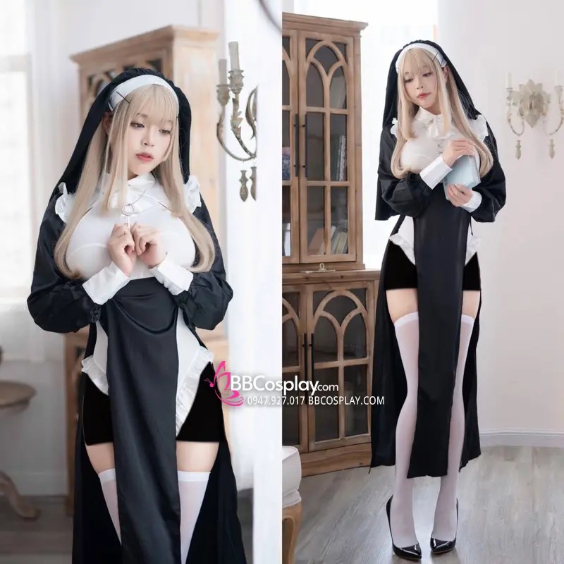  Nữ Tu Sĩ Sexy Cosplay Chowbie trong booj Trang Phục đầy hư hỏng