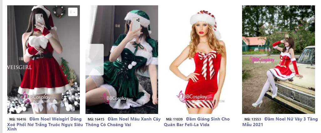 đầm noel nữ sexy cup ngực