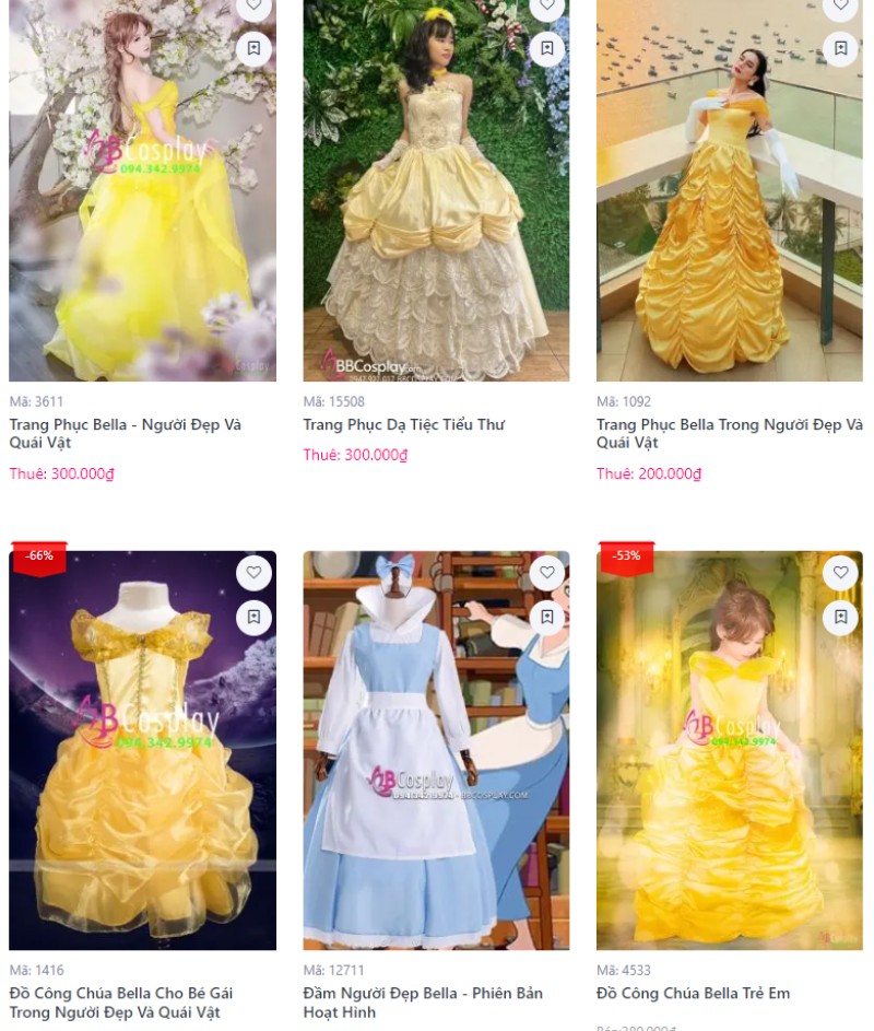 top những trang phục người đẹp và quái vật tại bbcosplay