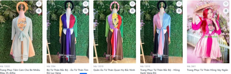một số trang phục áo tứ thân tại bbcosplay