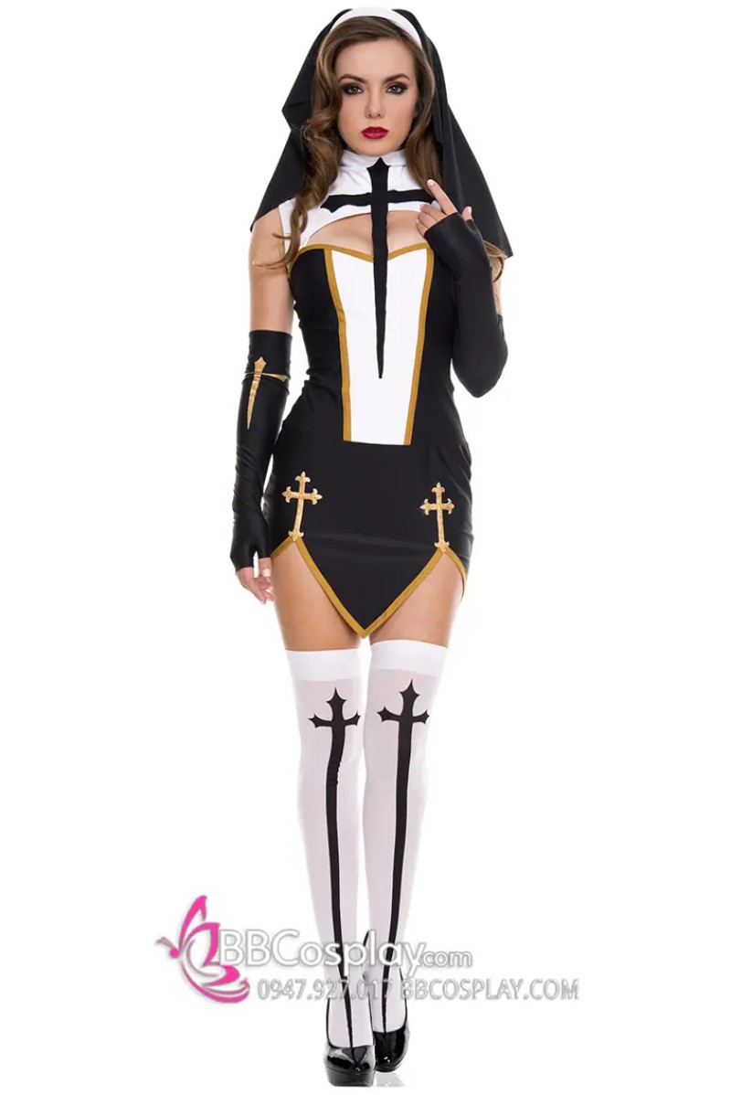 Trang Phục Valak Sexy Có Kèm Vớ Trắng rất phù hợp cho các bạn hoá trang đêm halloween