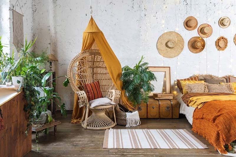 Trang trí phòng ngủ phong cách bohemian