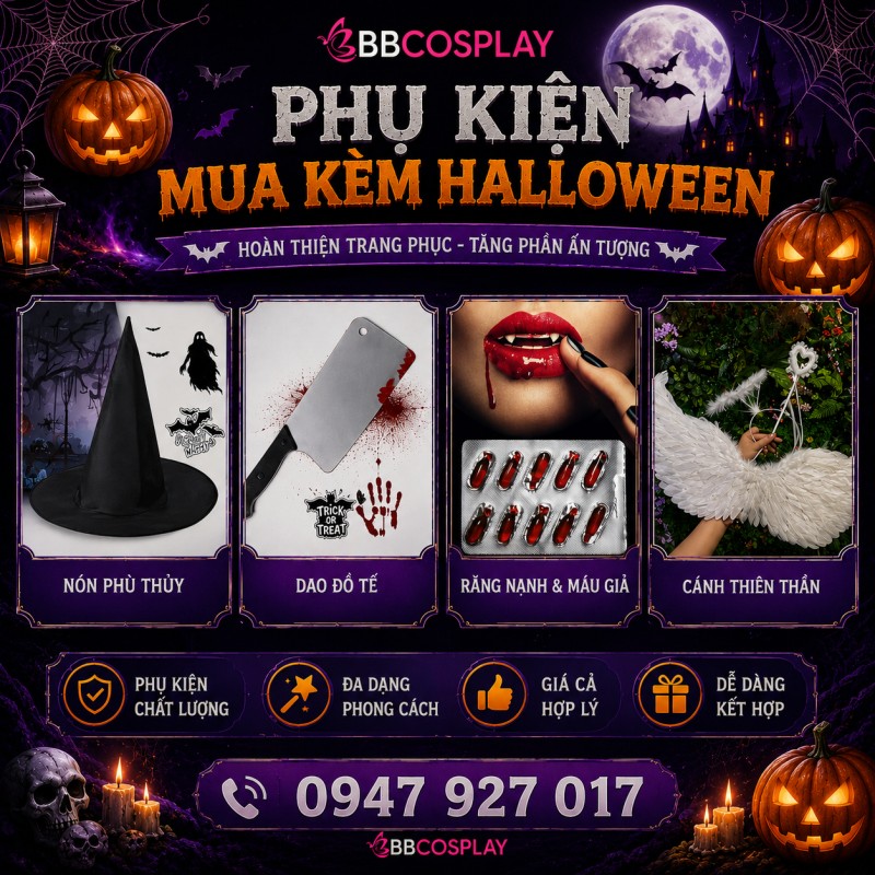 Phụ kiện hóa trang Halloween tại cửa hàng BBCOSPLAY