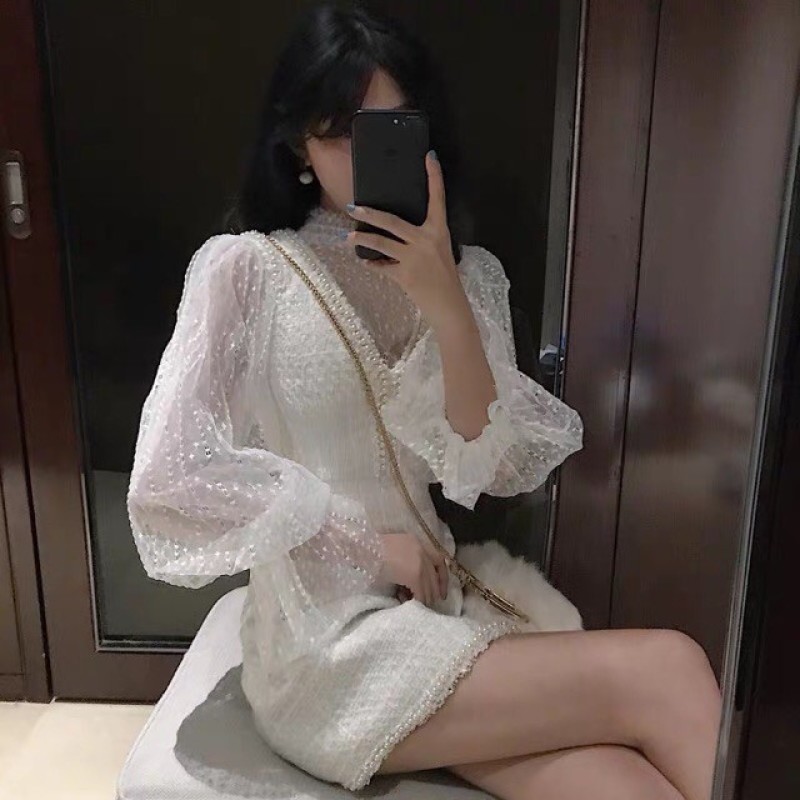 ORDER_ĐẦM ĐI PROM/PARTY/EVENT> SET VÁY + ÁO REN MẶC TRONG SANG CHẢNH |  Shopee Việt Nam