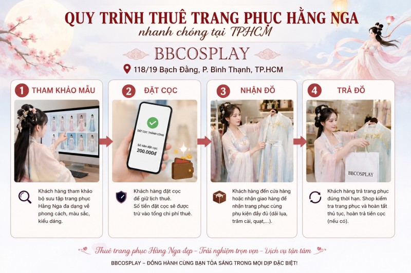 Quy trình thuê trang phục Hằng Nga nhanh chóng tại TPHCM