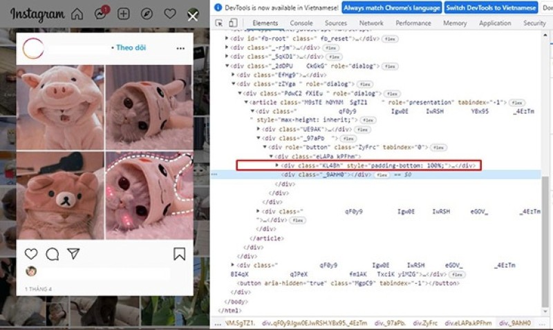 Cách tải ảnh từ Instagram về máy tính