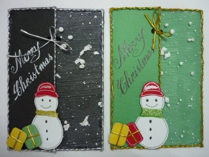 Thiệp Noel hình người tuyết độc đáo (Nguồn: Internet)