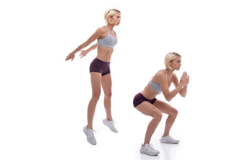 Cách bước thực hiện động tác Squat Jump