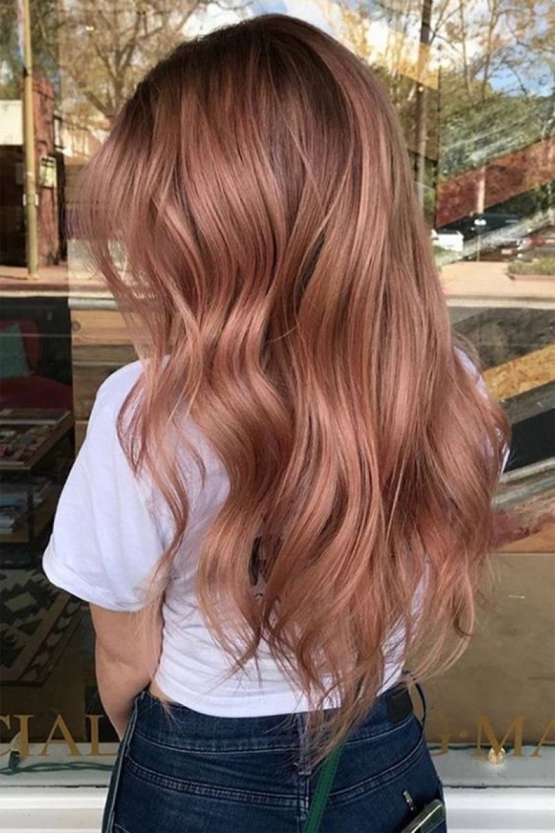 Màu tóc nâu tây pastel