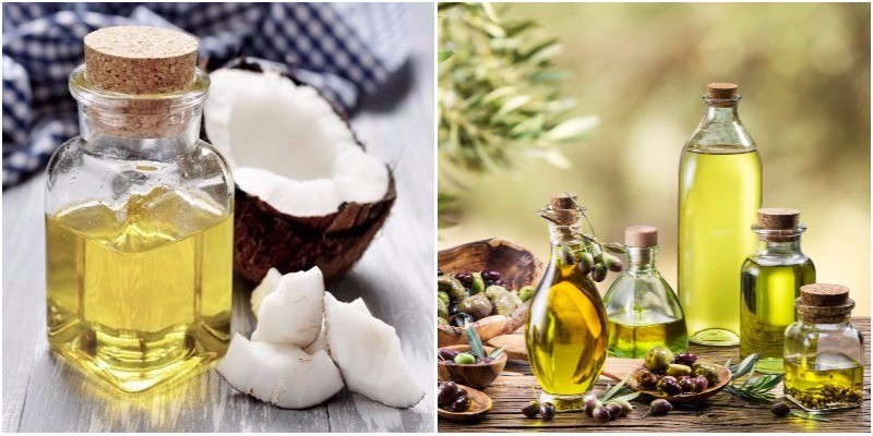 Dầu dừa và dầu oliu cũng là cách ủ tóc tại nhà tốt mà bạn có thể thực hiện