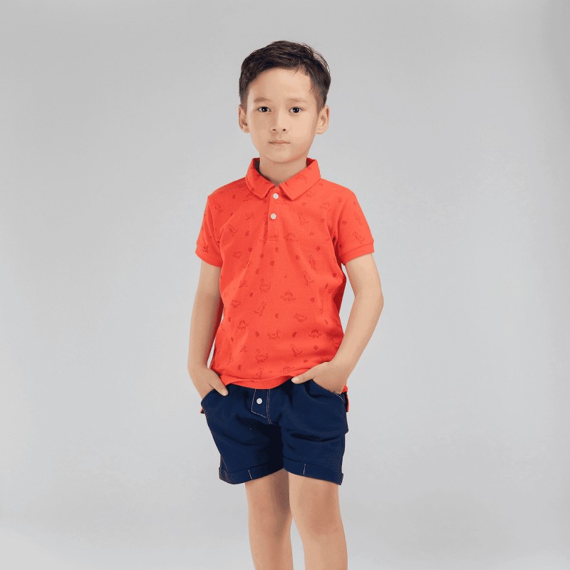 Phối đồ đẹp cho bé trai với áo polo